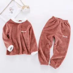 ☆ レッド ☆ 150cm ☆ パジャマ キッズ 秋冬 kmd02 パジャマ キッズ セットアップ 裏起毛 ジュニア 上下セット ルームウェア 部屋着 女の子 男の子 厚手 暖かい 長袖 子供パジャマ モコモコ もこもこ かわいい 秋 冬 寝巻き