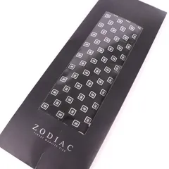 ゾディアック ブランドネクタイ スクエアドット柄 シルク 未使用品 メンズ ブラック ZODIAC 【中古】