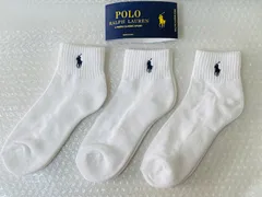 POLO 新品⭐︎25~27cm ラルフローレンソックス3足組 ホワイト 人気
