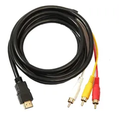 金メッキ HDMI A/M TO RCA3 変換ケーブル 1.5m