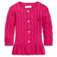 【新品】ラルフローレン ケーブル ペプラムカーディガン