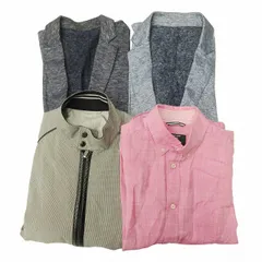 コムサメン コムサコミューン COMME CA MEN COMME CA COMMUNE ジャケット シャツ 4点 セット まとめ売り 千鳥格子 ジップアップ ブルゾン ジャンパー テーラード ブレザー リネン ボタンダウン カットソー S M ♪5のサムネイル