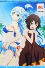 【中古】タペストリー めぐみん＆アクア 描き下ろしB3タペストリー 「PS4/Switchソフト この素晴らしい世界に祝福を! この欲望の衣装に寵愛を!」 エビテン購入特典