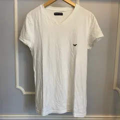 EMPORIO ARMANI M メンズ Tシャツ ホワイト ワンポイント BA470