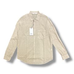 参考上代28600円 daub 22SS DYEING PLAIN SHIRT ダイプレーンシャツ レギュラーカラーシャツ ドーブ ダ―ヴ M22SS-SH05 サンド 48 90299A5