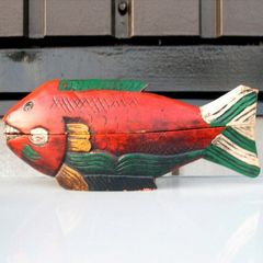 バリ雑貨 魚の置物 可動式 木製 インテリア 1980年代 約50cm 楽天市場