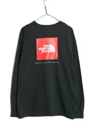 【お得なクーポン配布中!】 ノースフェイス ロゴ プリント 長袖 Tシャツ メンズ L / The North Face アウトドア ロンT クライミング ボックスロゴ バックプリント 黒