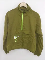◇ NIKE DJ0924-368 ハーフジップ ジュニア 長袖 ナイロンパーカー サイズM カーキ系イエロー レディース メンズ E 【1307250002143】のサムネイル