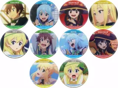 【中古】バッジ・ビンズ 全10種セット 「この素晴らしい世界に祝福を!3 トレーディング場面写ホログラム缶バッジ」