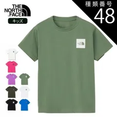 種類48：(K)ブラック/110 ザ・ノース・フェイス tシャツ キッズ 100 110 120 130 140 150 160半袖 ロゴT ベビー ジュニア   THE NORTH FACE NTJ32358 S/S Small SQUARE LOGO T 