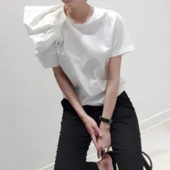 トップス シャツ ブラウス 袖あり 半袖 ボリューム袖 パフスリーブ フリルスリーブ アシンメトリー かわいい 大人可愛い きれいめ シンプル カジュアル 大人 上品 おしゃれ かっこいい レトロ ラブリー キュート エレガント とろみ感 無地 春 夏 10代