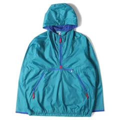 SIERRA DESIGNS シェラデザインズ ジャケット サイズ:L 90s ハーフジップ プルオーバー パッカブル ナイロン アノラックパーカー 90年代 ヴィンテージ グリーン ブルー  アウター ブルゾン 古着 カジュアル アウトドア ブランドのサムネイル