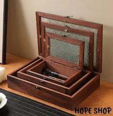 昭和レトロ　食器収納木箱　レトロ木箱　蓋付