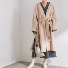 新春セール🌸アダムエロペ 【WEB限定】ノーカラーリバーコート  定価¥28,600 高級