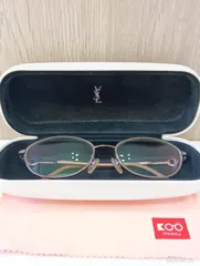 【中古品】 Yves Saint Laurentイヴサンローラン YSL 眼鏡メガネ YSL-4590J B8W TITAN-Pチタン 54◻︎16-138 ヴィンテージ ファッション小物 ケース付き 現状品