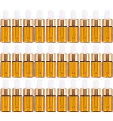 【AKH63】 LALAFINA 30本 遮光瓶 3ml スポイト付き遮光瓶 スポイトボトル アロマ保存容器 遮光ビン スポイト付き 精油瓶 詰め替え 保存用 アロマオイル 小分け ボトル ガラス製 アロマ遮光瓶