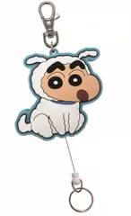 エス【送料無料】【クレヨンしんちゃん】ラバーリールキーホルダー【シロしんちゃん】【しんのすけ】【アニメ】【漫画】【映画】【キーリング】【チャーム】【鍵】【雑貨】【グッズ】【かわいい】