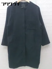 ■ KBF ケービーエフ URBAN RESEARCH 長袖 ノーカラー コート 1 ネイビー レディース 【1002798932616】