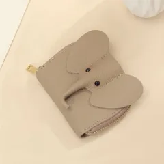 ☆ ベージュ ☆ ゾウ カードケース 本革 大容量 yznscase5154 カードケース じゃばら カード入れ じゃばら式 ジャバラ お財布 ミニ財布 レザー 革 チャック 大容量 定期入れ 名刺入れ クレジットカード ICカード 小銭入れ ウォレット ゾウ