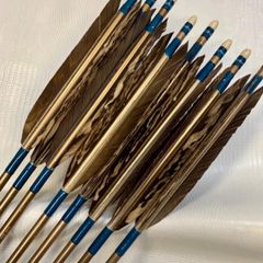 お買い得！1913イーストンブラウン　黒尾白抜　近的矢　8矢