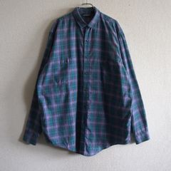 【雰囲気抜群】PATAGONIA【ラウンド シルエット チェック シャツ】 XL パタゴニア コットン ポルトガル製 25070134