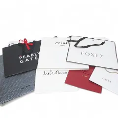 セリーヌ CELINE 7枚セット 紙袋 ショッパー ショップ袋 純正 付属品 ロゴ フォクシー FOXEY / ミュウミュウ miumiu / パーリーゲイツ PEARLY GATES / ミラオーウェン Mila Owen / カルティエ / ハッチ