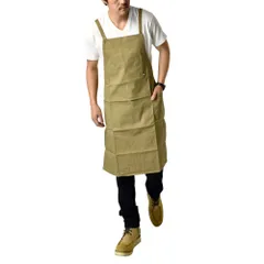 エプロン 《34ベージュ・キャメル系》 新品 未使用 ワーク アウトドア キャンプ 保育士 かわいい【A1E】【メール便2】 ファッション