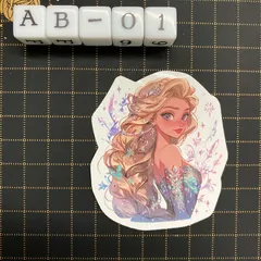 防水ステッカー　プリンセス　お姫様　イラスト　かわいい　装飾　シール　AB-1