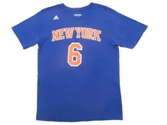 adidas NBAニューヨーク・ニックス ポルジンギス プリントTシャツ L アメリカ古着 アディダス
