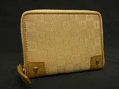 ■新品同様■ marie claire マリクレール キャンバス×レザー 総柄 コインケース コインパース 小銭入れ レディース ベージュ系 DF9250