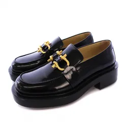 ボッテガヴェネタ ムッシュローファー ゴールド金具 厚底 エナメルレザー 黒 ボッテガヴェネタ BOTTEGA VENETA ムッシュ ローファー エナメル