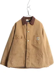 【お得なクーポン配布中!】 90s USA製 カーハート チョア コート メンズ L 程 オールド CARHARTT ブラウン ダック カバーオール ジャケット ブランケット ライナー付き