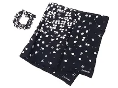 シャネル CHANEL リボン フラワー シュシュ スカーフ セット ヘアアクセサリー 22P