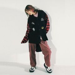 【難あり】ROY LiSA 袖チェックニットアウター