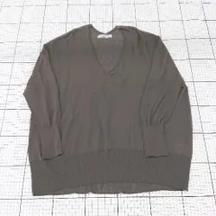 ◇ Θ BABYLONE バビロン Ｖネック 薄手 長袖 ニットセーター サイズF ブラウン系 レディース E  【1507230011374】