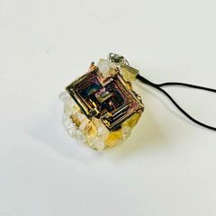 ビスマス結晶　ストラップ　シトリン