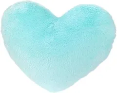 Queen-b クッション ハート かわいい ふわふわ モコモコ 肌に優しい 可愛い 癒し 女の子 リビング ソファー 寝室 おしゃれ 枕 背もたれ 座布団 インテリア 装飾 飾り(ライトブルー,  46x36cm)