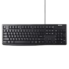 バッファロー BUFFALO USB接続 有線スタンダードキーボードUS English配列 ブラック BSKBU108