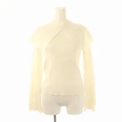 プロポーション ボディドレッシング PROPORTION BODY DRESSING ニット セーター 長袖 リブ スクエアネック ケープカラー付き FR 白 ホワイト /ES ■OS