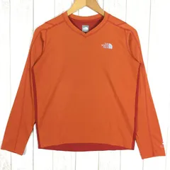 【Men's S オレンジ系】 The North Face ( ザ・ノースフェイス ) ロングスリーブ ベロシティ Vネック L/S Velocity V-Neck NT35951 Asian Men's  化繊 ロングスリーブTシャツ ク