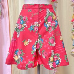レトロ柄　キュロットスカート