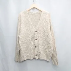 ◇ ⊇ Discoat ディスコート ミドルゲージ ニット 長袖 カーディガン サイズM ベージュ レディース E  【1504210002933】