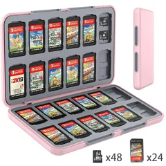 【新着商品】Switchゲームカードケース 24枚 switch ゲームカードケース スイッチ専用 ゲームカード収納ケース (pink)… 1