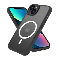 iPhone 13 ケース 半透明 MagSafe対応 iphone13 カバー マグネット搭載 アイフォン 13 用 カバー 耐衝撃 マット感 スマホケース iphone 13 黄ばみなし ストラップホール付き マグセーフ対応 ワイアレス充電対応 Pin