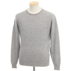 【中古】ジョンスメドレー JOHN SMEDLEY ウール クルーネック プルオーバーニット ライトグレー【サイズS】【メンズ】