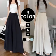 ワイドパンツ レディース スラックスパンツ プリーツ ロング丈 ガウチョパンツ ゆったり ボトムス パンツ 春 新作 カジュアル 無地 韓国ファッション キレイめ おしゃれ gugu01