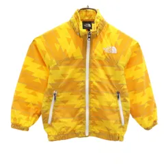 THE NORTH FACE ノースフェイス ネイティブ柄 ノベルティ ボルド ウインド ジャケット 110 イエロー アウトドア NPJ22093Z キッズ 古着