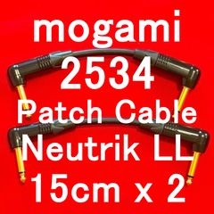 [신품 특별 가격]mogami 2534 Patch Cable with Neutrik Gold Plated Plug LL 15cm x 2개
