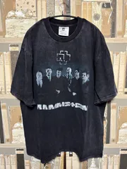 リーヴ・ヴァン・ゴープの切りっ放しロックロングTシャツ・ラムシュタイン リーヴ・ヴァン・ゴープの切りっ放しロックロングTシャツ