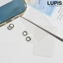 スマホショルダー ストラップホルダー ショルダー ホルダー 透明 クリア 全機種対応 肩掛け 斜めがけ iPhone Android ルピス a306